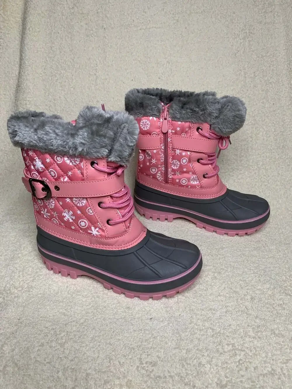 Dream Pairs Kids Boys & Girls Winter Snow Boots Size 2